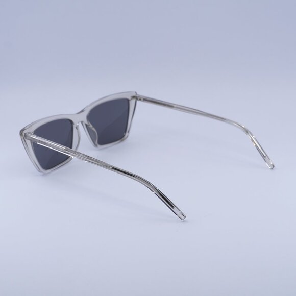 ?️ New Saint Laurent SL737 MICA THIN 004 Sunglasses - Transparent Beige Frame